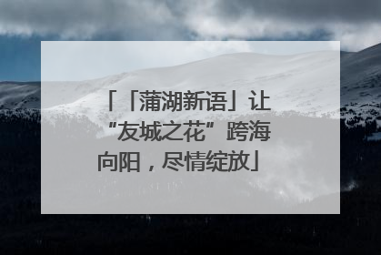 「蒲湖新语」让“友城之花”跨海向阳，尽情绽放