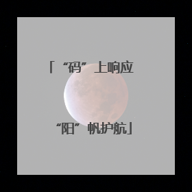 “码”上响应 “阳”帆护航