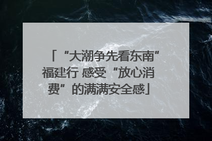 “大潮争先看东南”福建行 感受“放心消费”的满满安全感