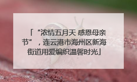 “浓情五月天 感恩母亲节”，连云港市海州区新海街道用爱编织温馨时光