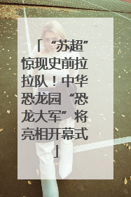 “苏超”惊现史前拉拉队！中华恐龙园“恐龙大军”将亮相开幕式
