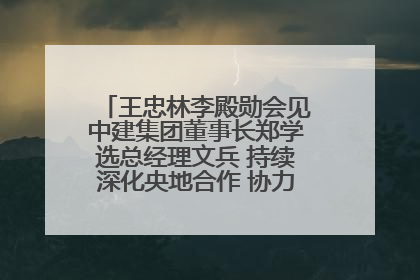 王忠林李殿勋会见中建集团董事长郑学选总经理文兵 持续深化央地合作 协力推动支点建设
