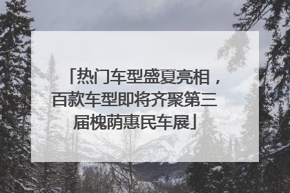 热门车型盛夏亮相，百款车型即将齐聚第三届槐荫惠民车展