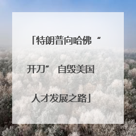 特朗普向哈佛“开刀” 自毁美国人才发展之路