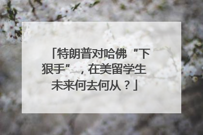 特朗普对哈佛“下狠手”，在美留学生未来何去何从？