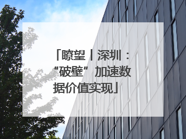 瞭望丨深圳：“破壁”加速数据价值实现