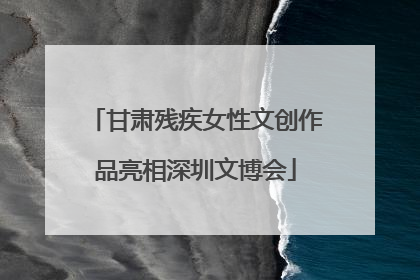 甘肃残疾女性文创作品亮相深圳文博会