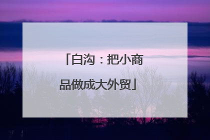 白沟：把小商品做成大外贸