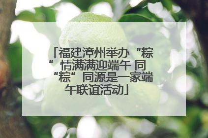福建漳州举办“粽”情满满迎端午 同“粽”同源是一家端午联谊活动