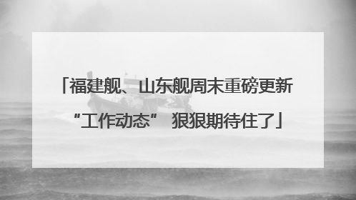 福建舰、山东舰周末重磅更新“工作动态” 狠狠期待住了
