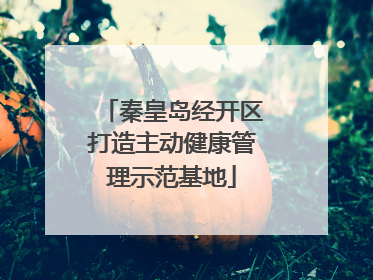 秦皇岛经开区打造主动健康管理示范基地