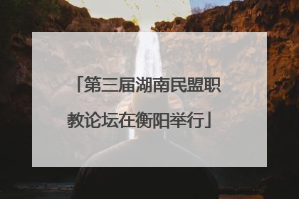 第三届湖南民盟职教论坛在衡阳举行