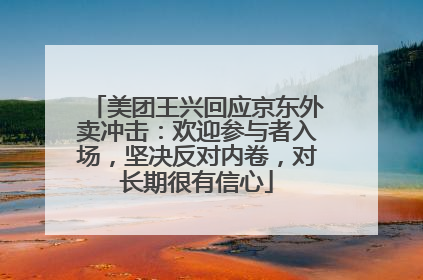 美团王兴回应京东外卖冲击：欢迎参与者入场，坚决反对内卷，对长期很有信心