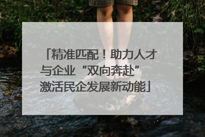 精准匹配！助力人才与企业“双向奔赴” 激活民企发展新动能