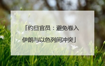 约旦官员：避免卷入伊朗与以色列间冲突
