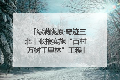 绿满陇原·奇迹三北｜张掖实施“百村万树千里林”工程