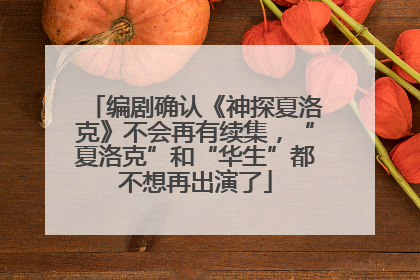 编剧确认《神探夏洛克》不会再有续集，“夏洛克”和“华生”都不想再出演了