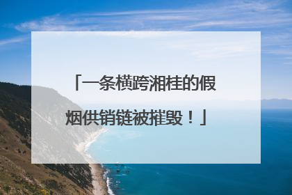 一条横跨湘桂的假烟供销链被摧毁！
