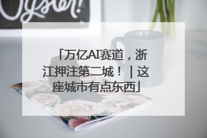 万亿AI赛道，浙江押注第二城！｜这座城市有点东西