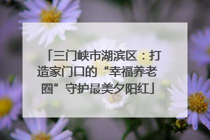 三门峡市湖滨区：打造家门口的“幸福养老圈”守护最美夕阳红