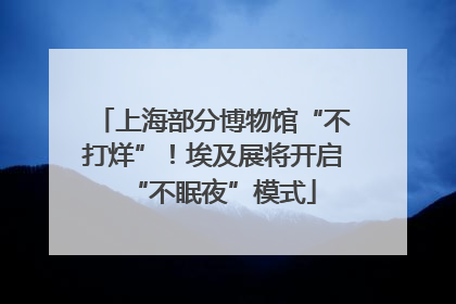 上海部分博物馆“不打烊”！埃及展将开启“不眠夜”模式