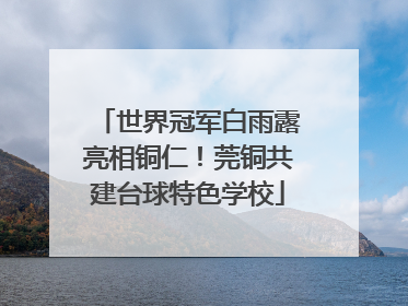 世界冠军白雨露亮相铜仁！莞铜共建台球特色学校