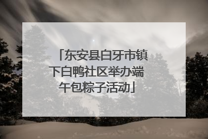 东安县白牙市镇下白鸭社区举办端午包粽子活动