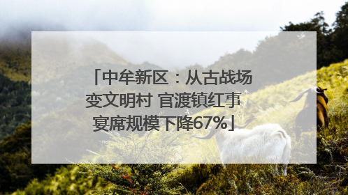 中牟新区：从古战场变文明村 官渡镇红事宴席规模下降67%