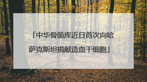 中华骨髓库近日首次向哈萨克斯坦捐献造血干细胞