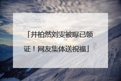井柏然刘雯被曝已领证！网友集体送祝福