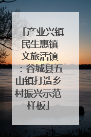 产业兴镇 民生惠镇 文旅活镇：谷城县五山镇打造乡村振兴示范样板