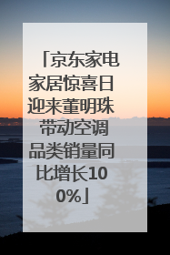 京东家电家居惊喜日迎来董明珠 带动空调品类销量同比增长100%