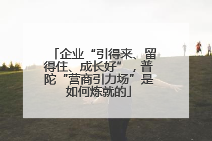 企业“引得来、留得住、成长好”，普陀“营商引力场”是如何炼就的