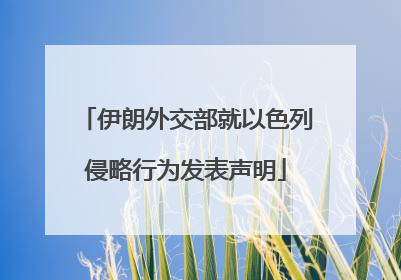 伊朗外交部就以色列侵略行为发表声明
