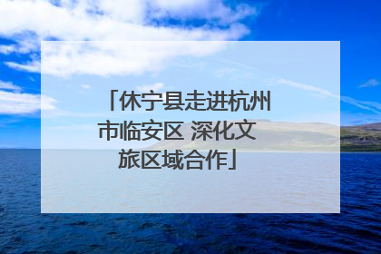 休宁县走进杭州市临安区 深化文旅区域合作
