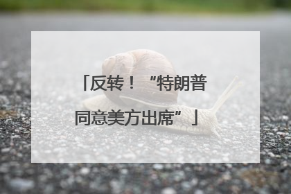反转！“特朗普同意美方出席”