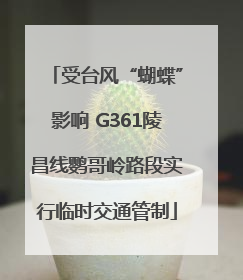 受台风“蝴蝶”影响 G361陵昌线鹦哥岭路段实行临时交通管制