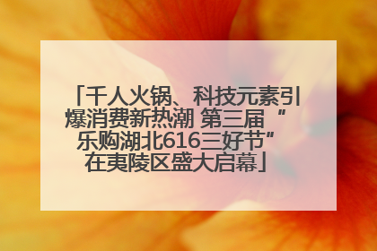 千人火锅、科技元素引爆消费新热潮 第三届“乐购湖北616三好节”在夷陵区盛大启幕