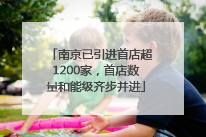 南京已引进首店超1200家，首店数量和能级齐步并进