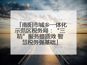 南阳市城乡一体化示范区税务局：“三精”服务提质效 智慧税务强基础