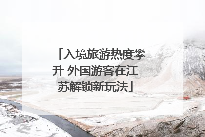 入境旅游热度攀升 外国游客在江苏解锁新玩法