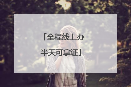 全程线上办 半天可拿证