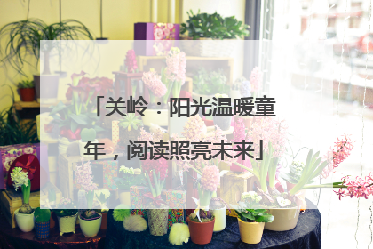 关岭：阳光温暖童年，阅读照亮未来
