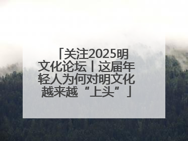 关注2025明文化论坛丨这届年轻人为何对明文化越来越“上头”