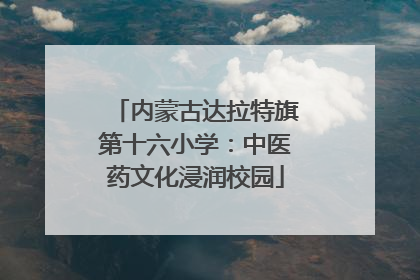 内蒙古达拉特旗第十六小学：中医药文化浸润校园