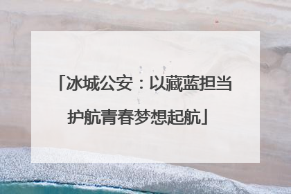 冰城公安：以藏蓝担当 护航青春梦想起航