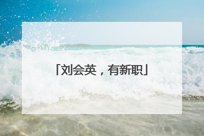 刘会英，有新职