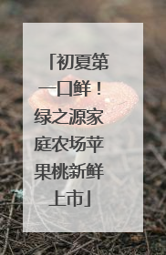 初夏第一口鲜！绿之源家庭农场苹果桃新鲜上市