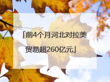 前4个月河北对拉美贸易超260亿元