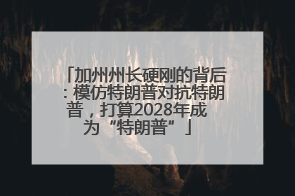 加州州长硬刚的背后：模仿特朗普对抗特朗普，打算2028年成为“特朗普”